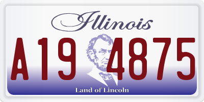 IL license plate A194875