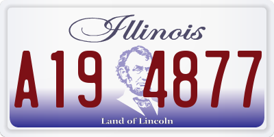 IL license plate A194877