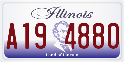 IL license plate A194880