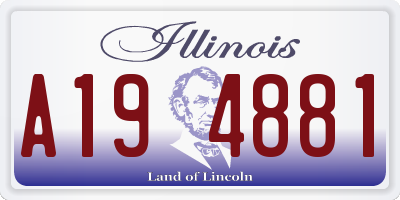 IL license plate A194881