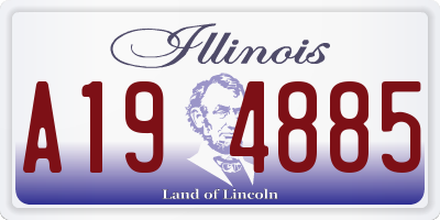 IL license plate A194885