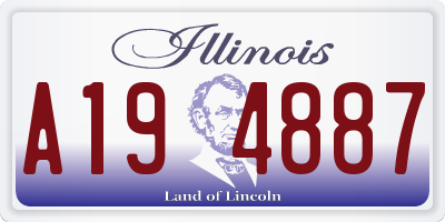 IL license plate A194887
