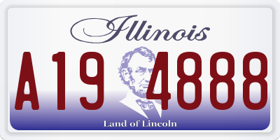 IL license plate A194888