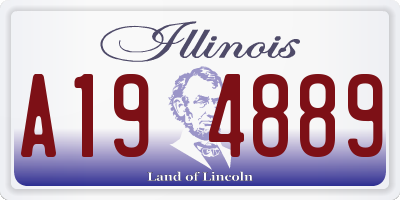 IL license plate A194889
