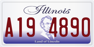 IL license plate A194890