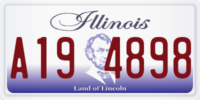 IL license plate A194898
