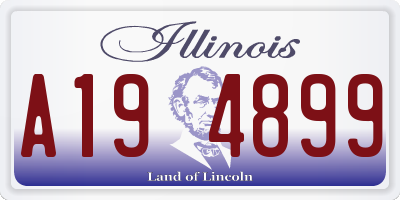 IL license plate A194899