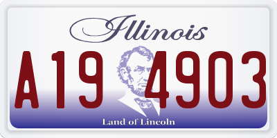 IL license plate A194903