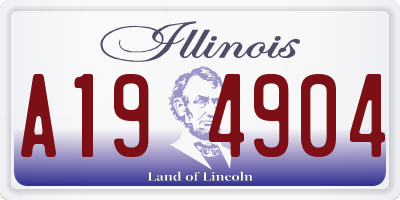 IL license plate A194904