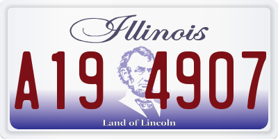 IL license plate A194907