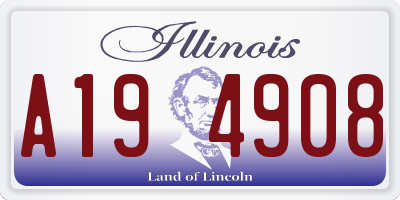 IL license plate A194908