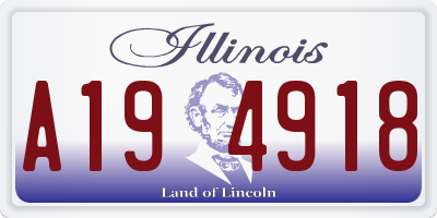 IL license plate A194918