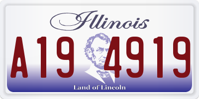 IL license plate A194919