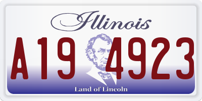 IL license plate A194923
