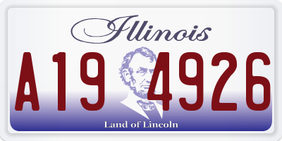 IL license plate A194926