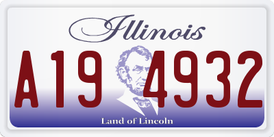 IL license plate A194932