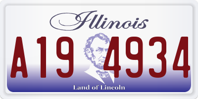 IL license plate A194934