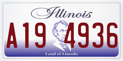 IL license plate A194936