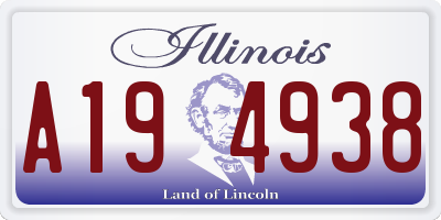 IL license plate A194938