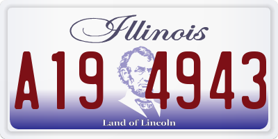 IL license plate A194943