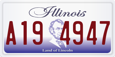 IL license plate A194947