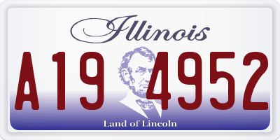 IL license plate A194952