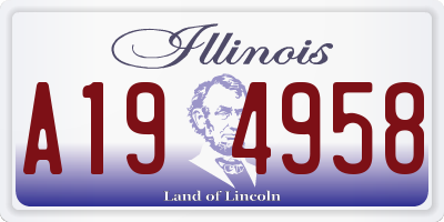 IL license plate A194958
