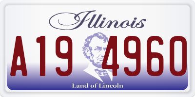 IL license plate A194960