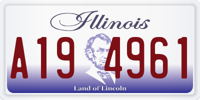 IL license plate A194961