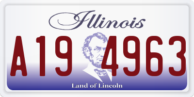 IL license plate A194963
