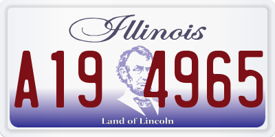 IL license plate A194965
