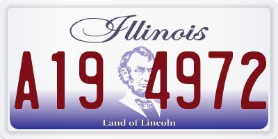 IL license plate A194972