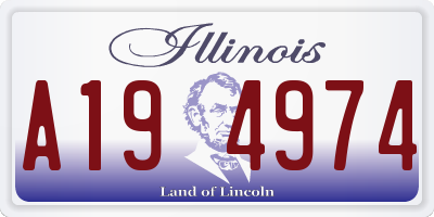 IL license plate A194974