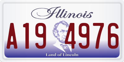 IL license plate A194976