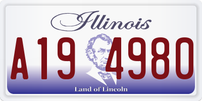 IL license plate A194980