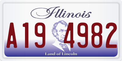 IL license plate A194982