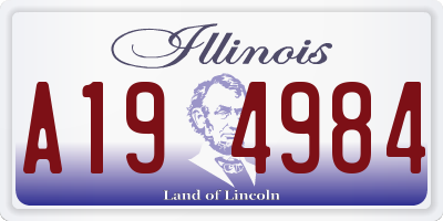 IL license plate A194984