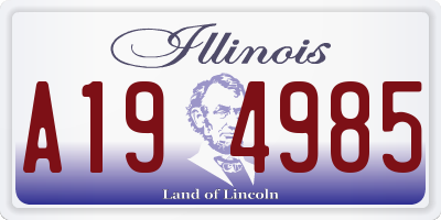 IL license plate A194985