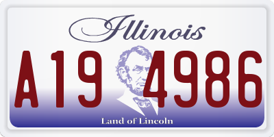 IL license plate A194986