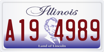 IL license plate A194989