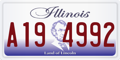IL license plate A194992