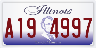 IL license plate A194997