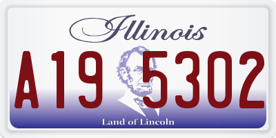 IL license plate A195302