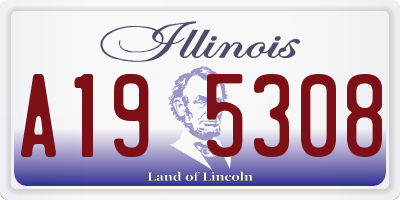 IL license plate A195308