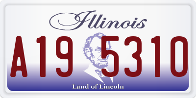 IL license plate A195310
