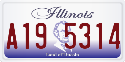 IL license plate A195314