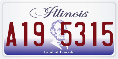 IL license plate A195315