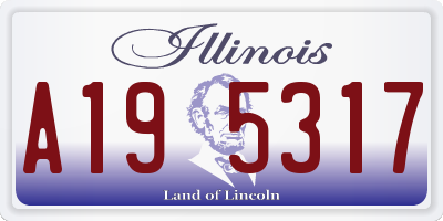 IL license plate A195317