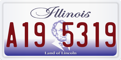 IL license plate A195319