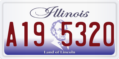 IL license plate A195320